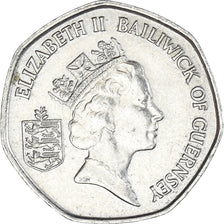 Coin, Guernsey, 20 Pence, 1990