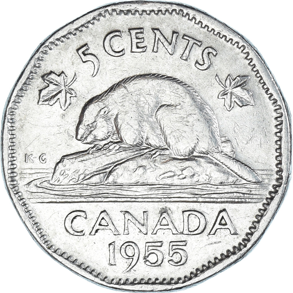 Münze, Kanada, 5 Cents, 1955