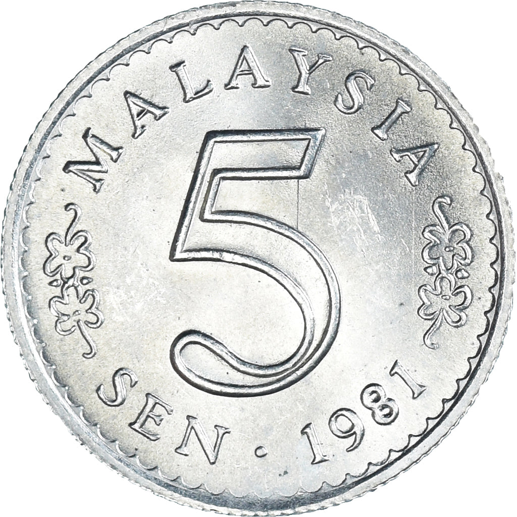 Coin, Malaysia, 5 Sen, 1981