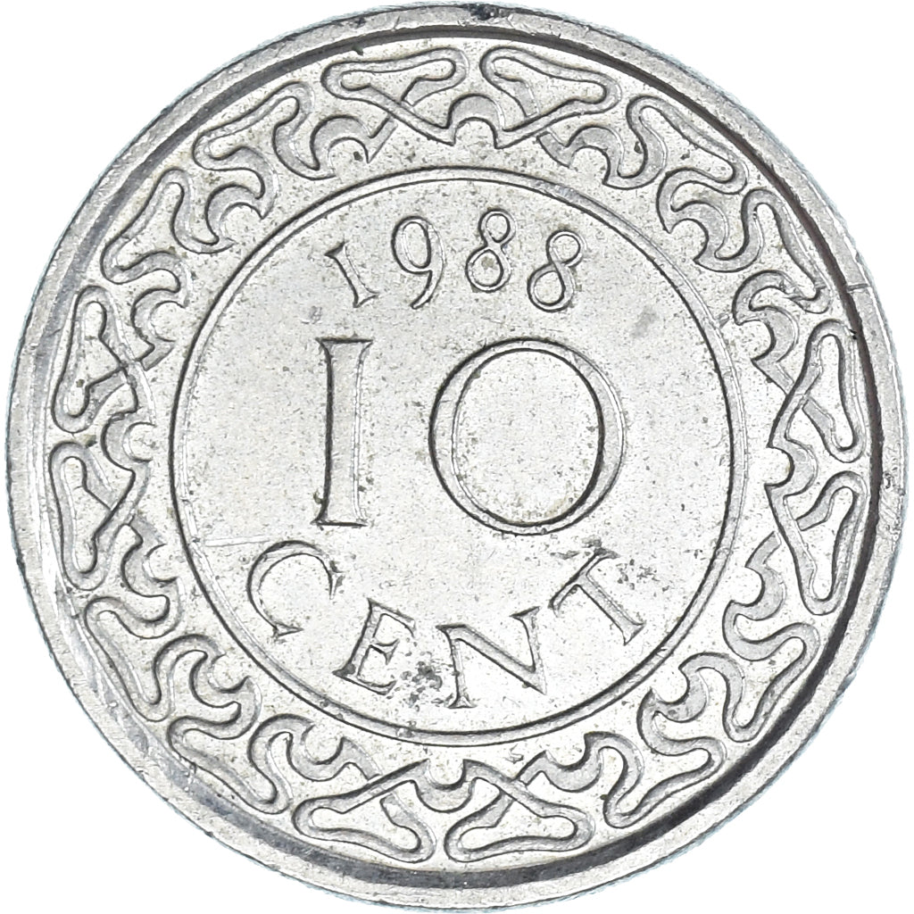 Moneta, Surinam, 10 Cents, 1988
