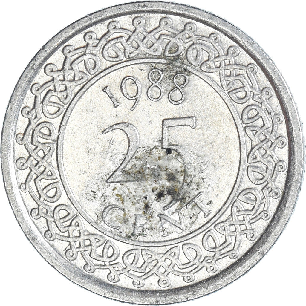 Coin, Surinam, 25 Cents, 1988