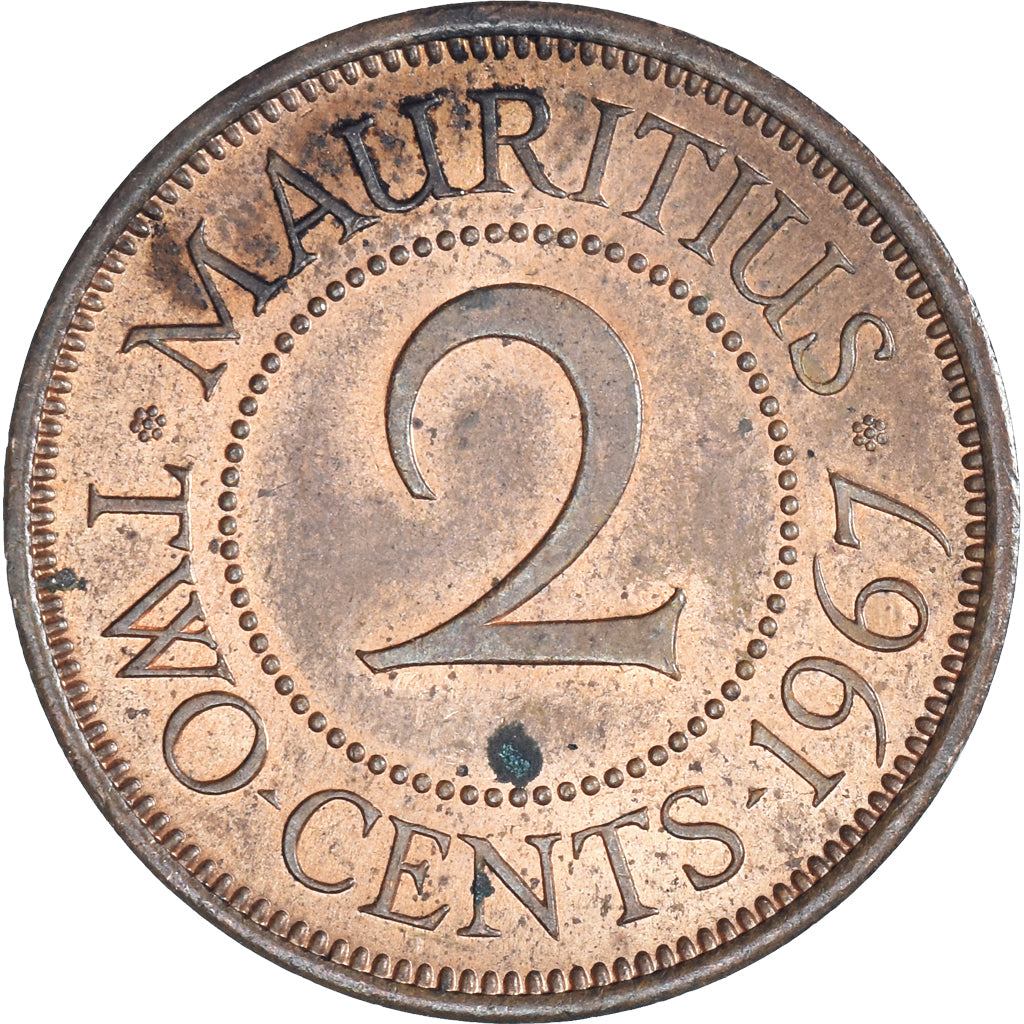 Monnaie, Maurice, 2 Cents, 1967