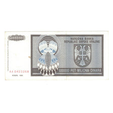 Banknote, Croatia, 5 Million Dinara, 1993, KM:R11a, EF(40-45)