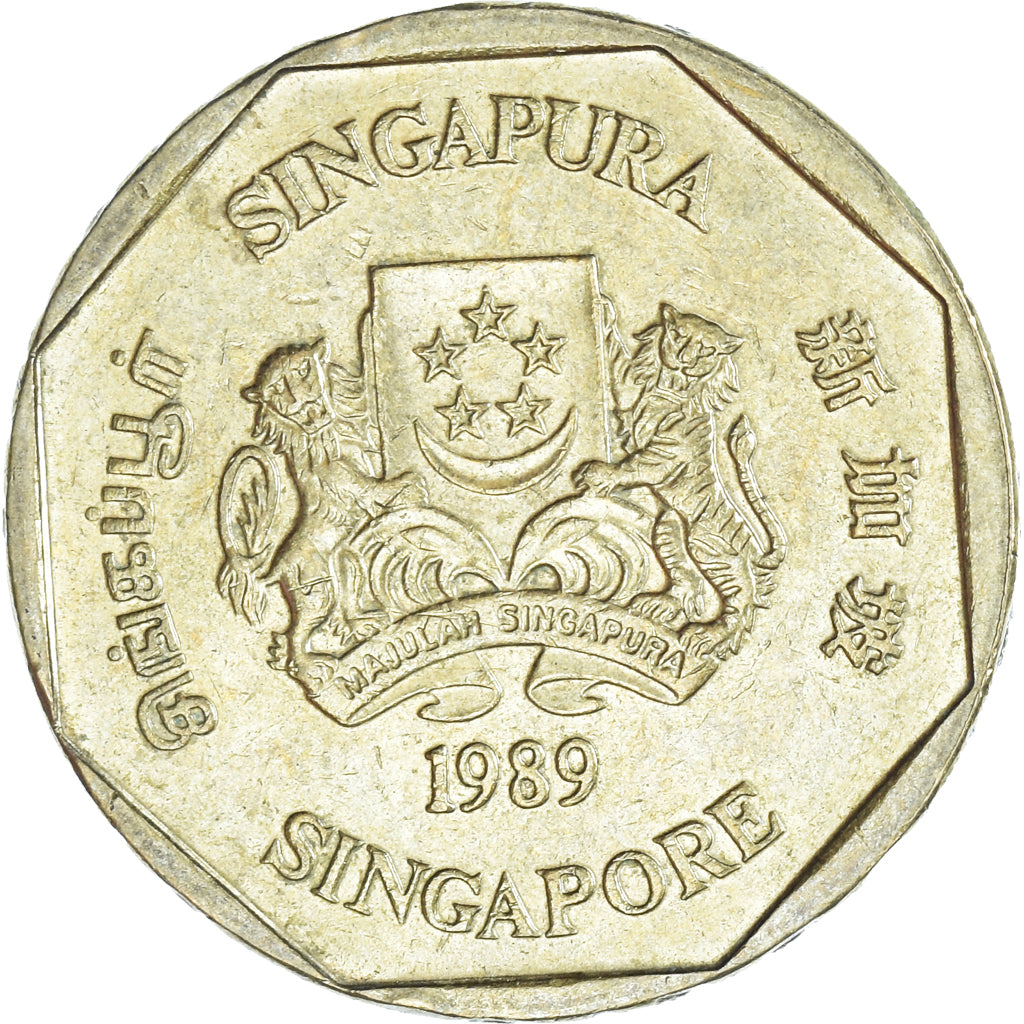 Monnaie, Singapour, Dollar, 1989