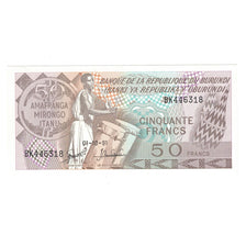 Banknote, Burundi, 50 Francs, 1991, 1991-10-01, KM:28c, UNC(63)