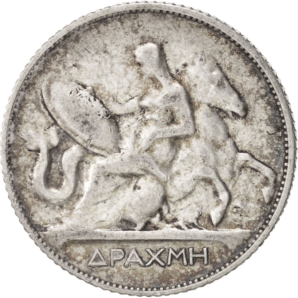Coin, Greece, George I, Drachma, 1910, EF(40-45), Silver, KM:60