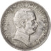 ITALY, Lira, 1917, Rome, KM #57, AU(50-53), Silver, 5.00