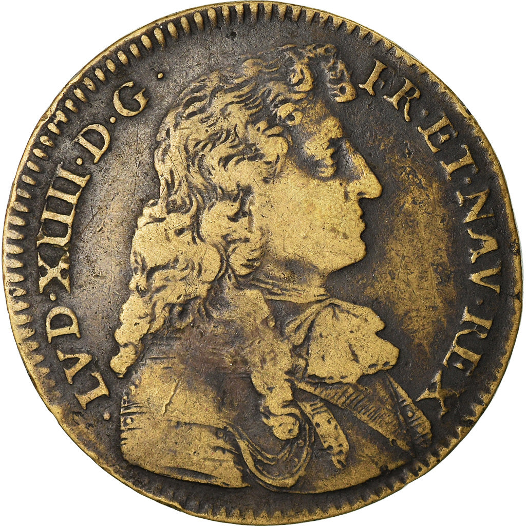 France, Token, Louis XIV, Cour des Monnaies de Paris, History, 1670, VF(30-35)