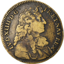 France, Token, Louis XIV, Cour des Monnaies de Paris, History, 1670, VF(30-35)