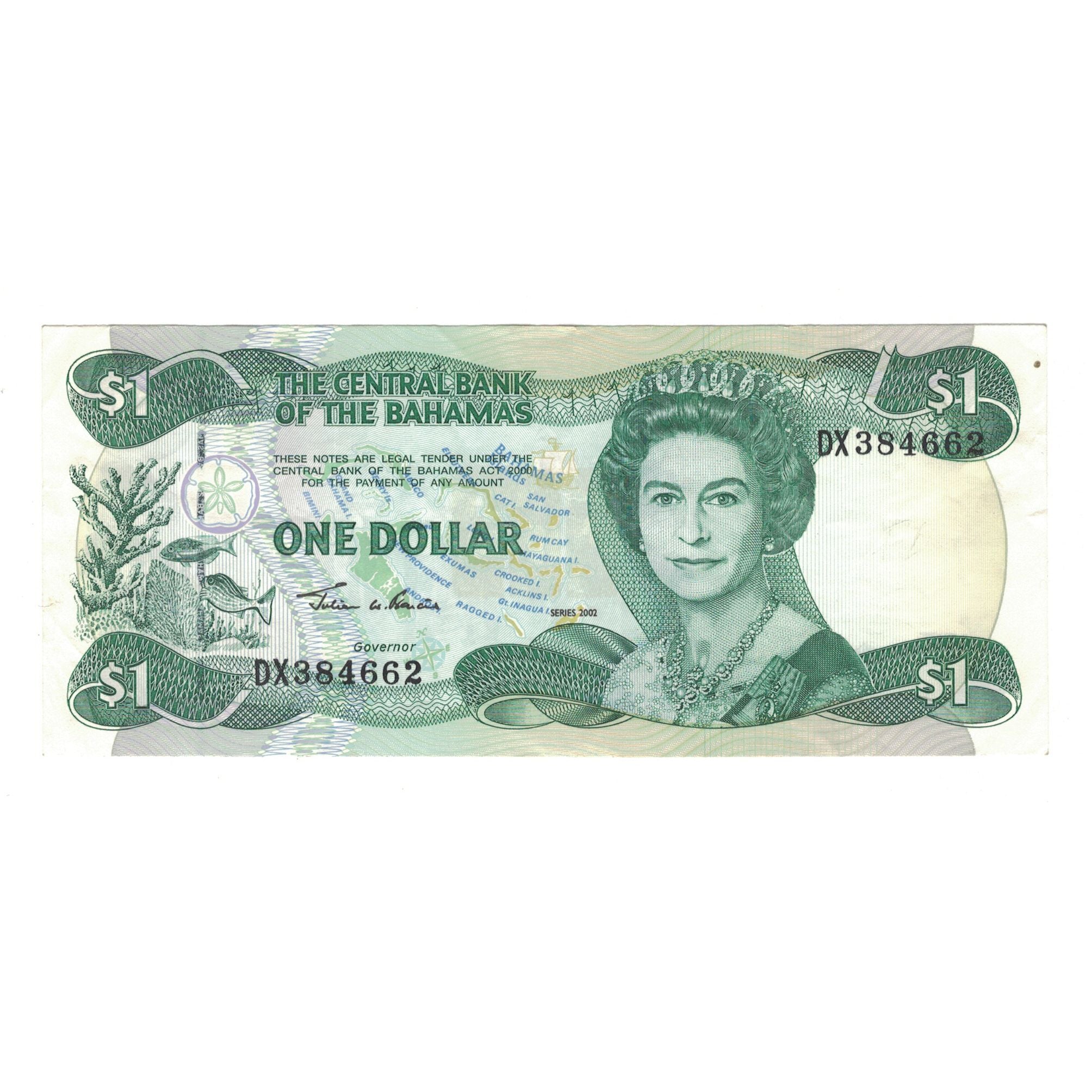 Banknote, Bahamas, 1 Dollar, 2002, KM:70, AU(50-53)