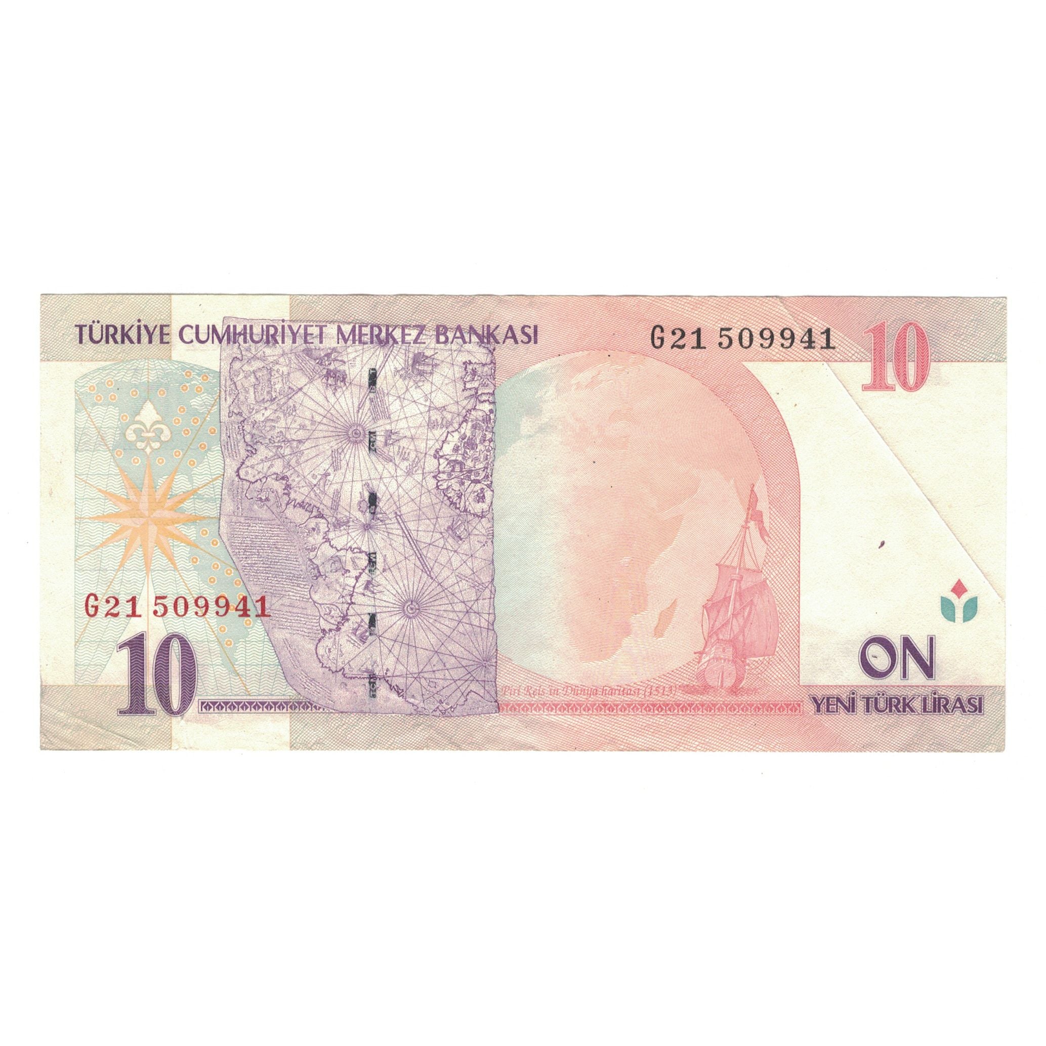 Banconote, Turchia, 10 New Lira, 2005, KM:218, BB