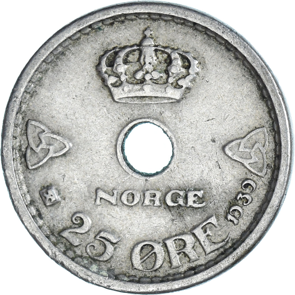 Coin, Norway, 25 Öre, 1939