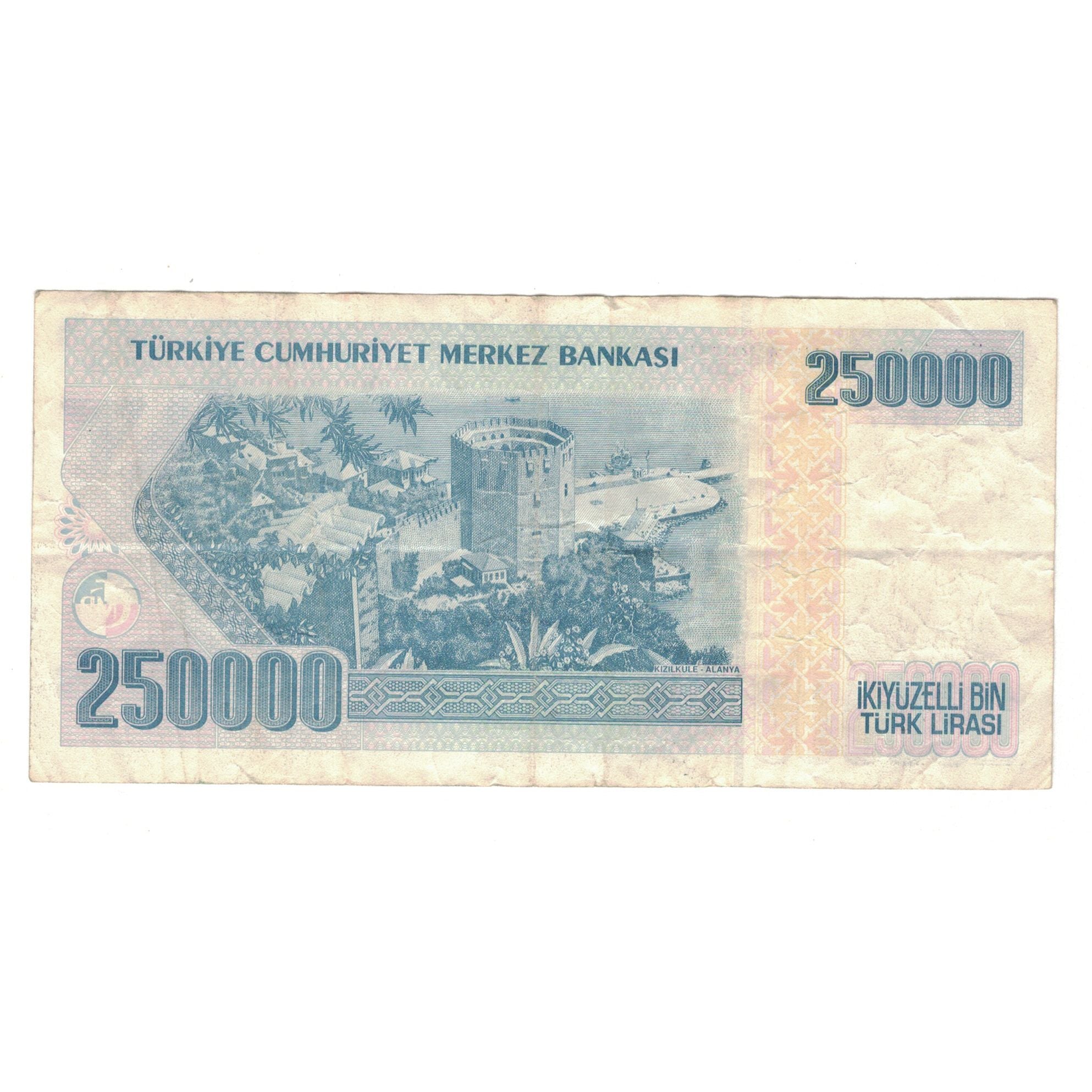 Biljet, Turkije, 250,000 Lira, 1998, KM:211, TB+