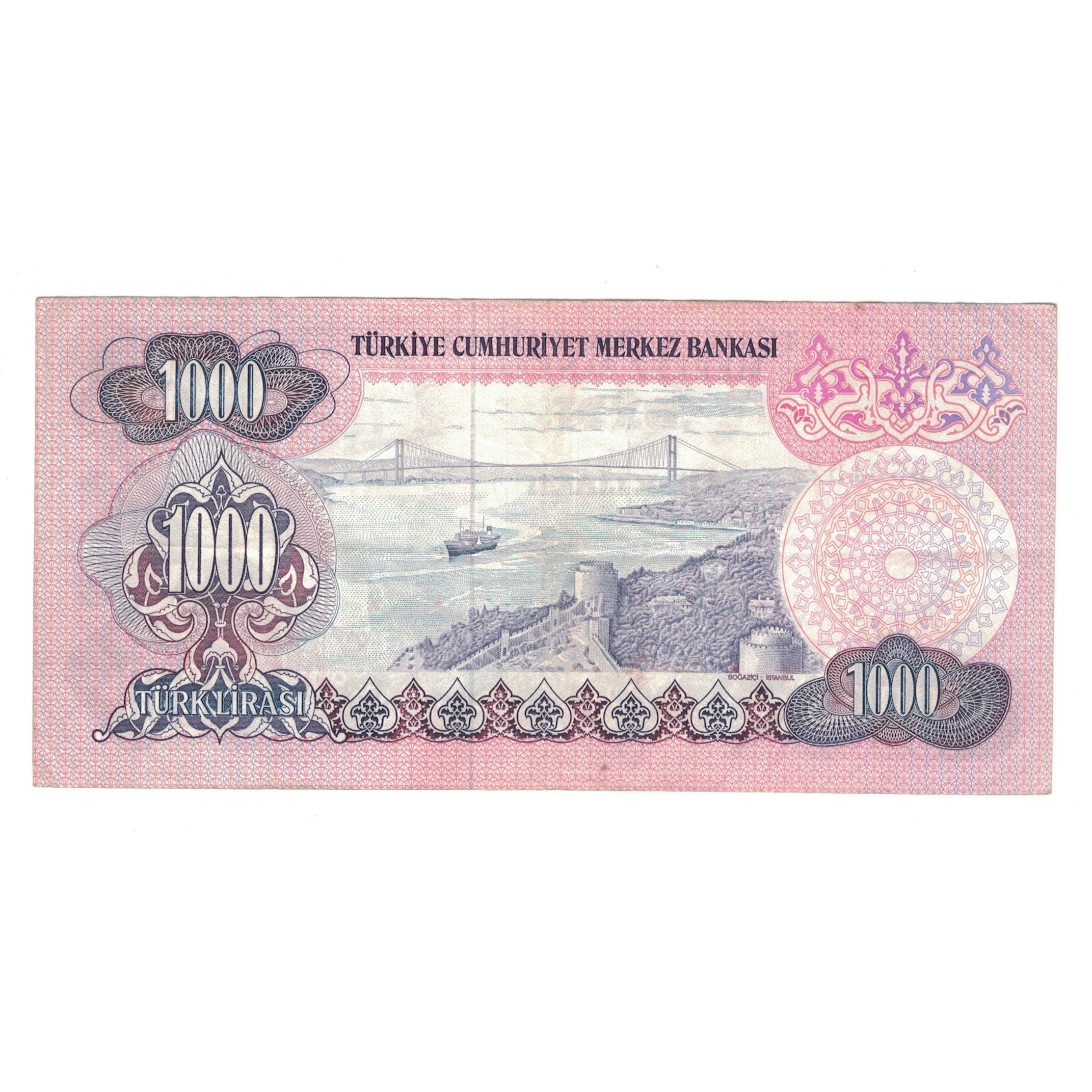Banknote, Turkey, 1000 Lira, 1970, KM:191, EF(40-45)