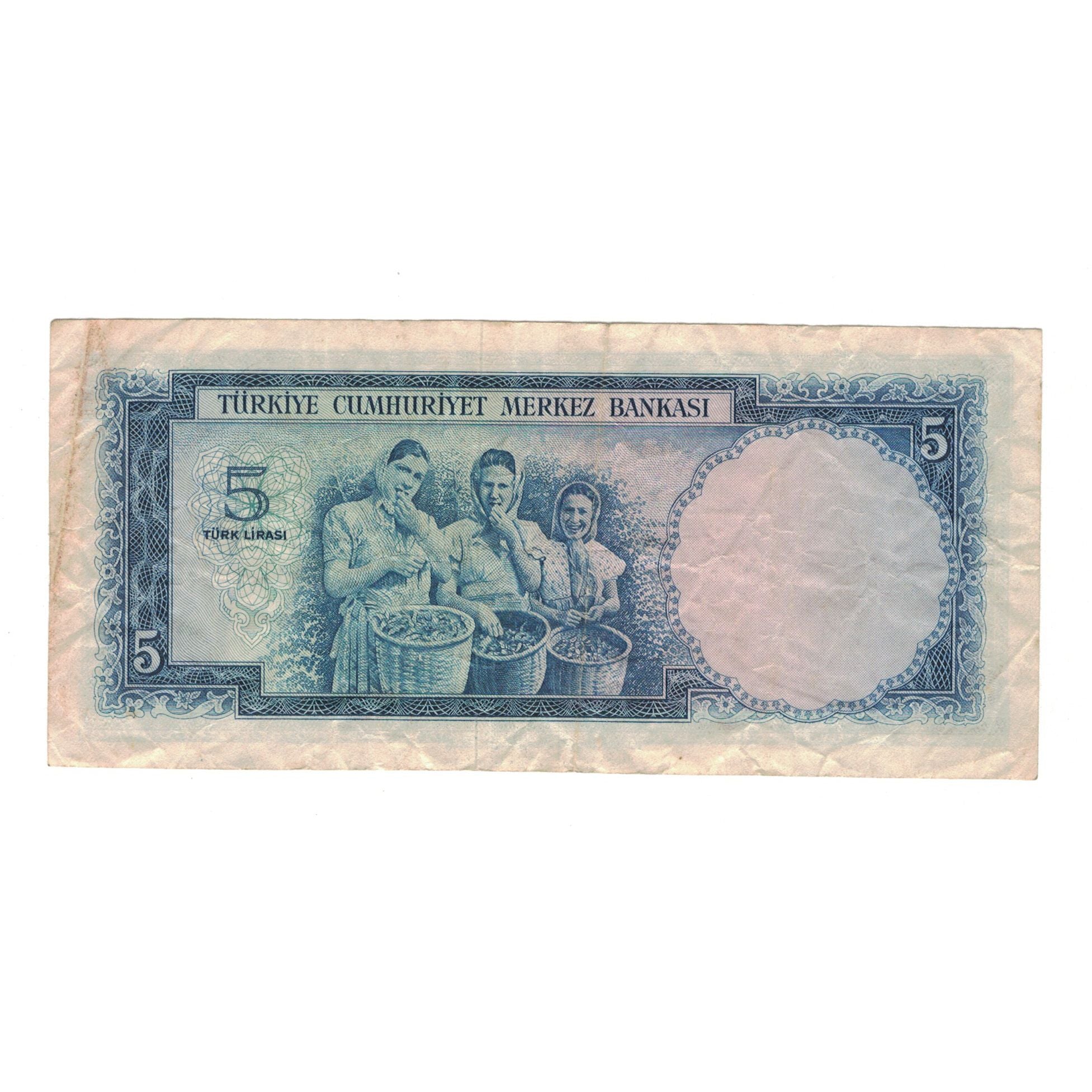 Banknote, Turkey, 5 Lira, 1930, KM:173a, VF(20-25)