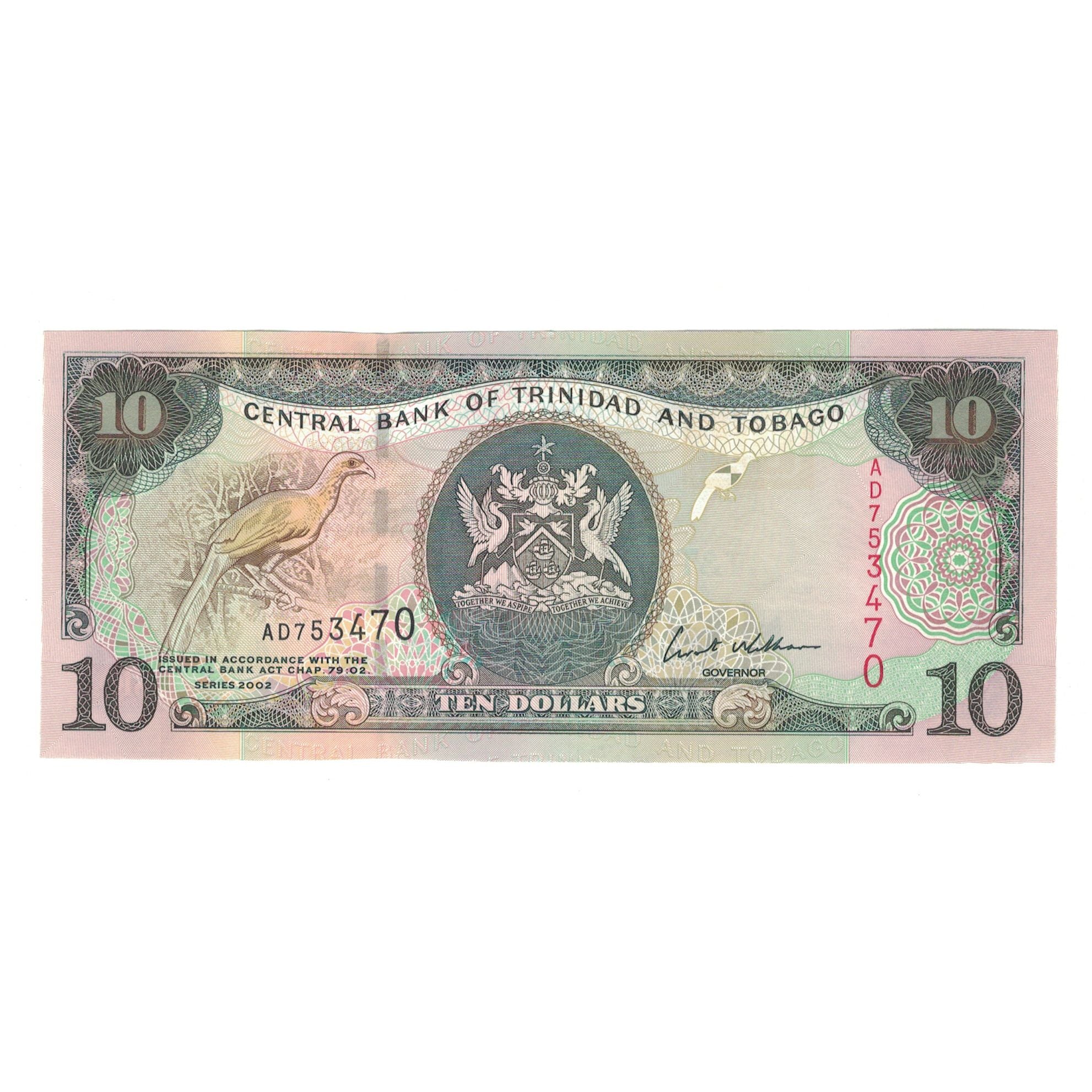 Banknote, Trinidad and Tobago, 10 Dollars, 2002, KM:43b, UNC(65-70)