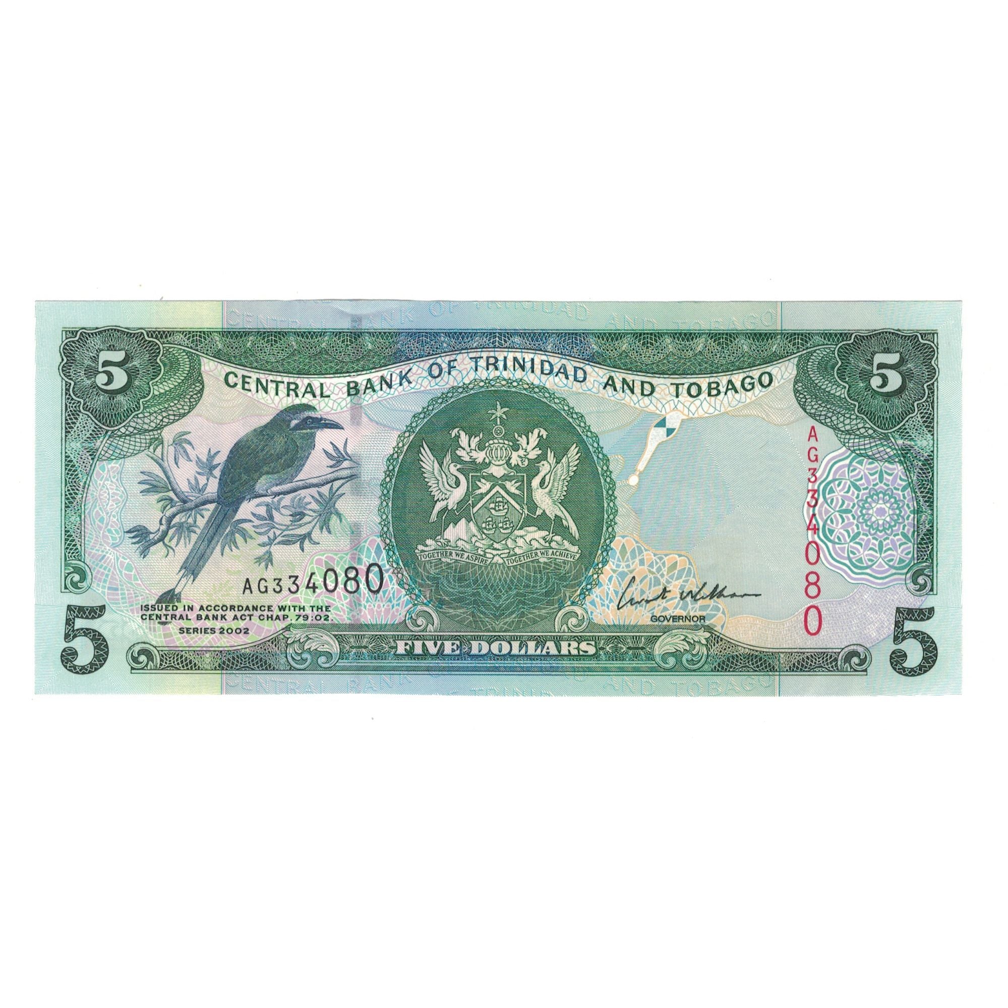 Banknote, Trinidad and Tobago, 5 Dollars, 2002, KM:42b, UNC(63)