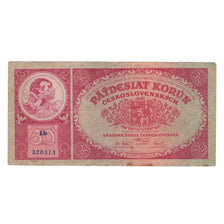 Banknote, Czechoslovakia, 50 Korun, 1929, 1929-10-01, KM:22a, EF(40-45)