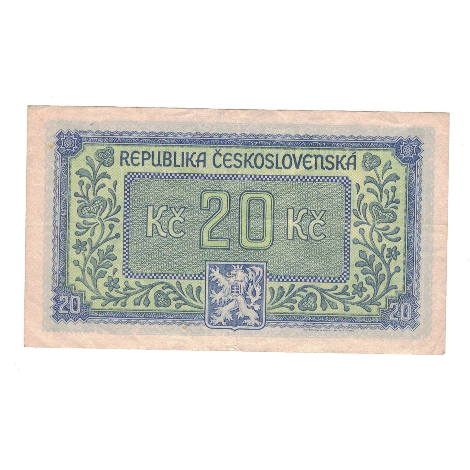 Banknote, Czechoslovakia, 20 Korun, undated (1945), KM:61a, EF(40-45)