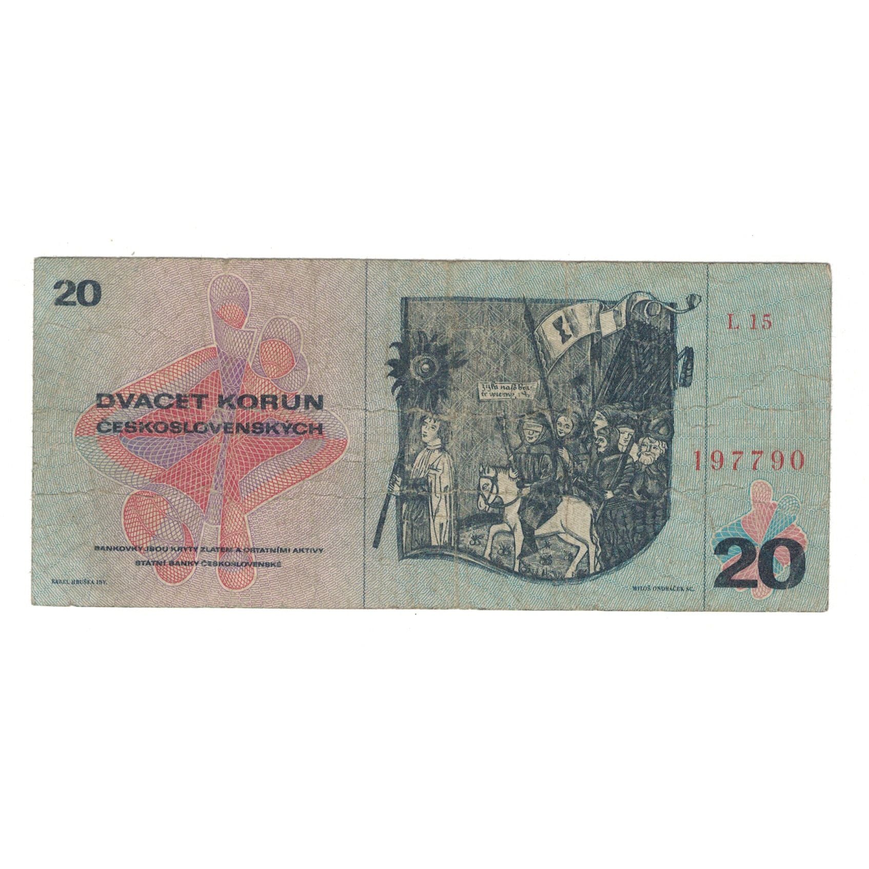 Banknote, Czechoslovakia, 20 Korun, 1970, KM:92, EF(40-45)