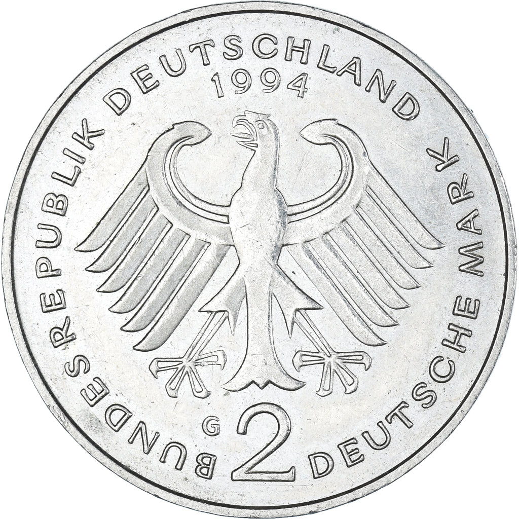 Moneda, ALEMANIA - REPÚBLICA FEDERAL, 2 Mark, 1994