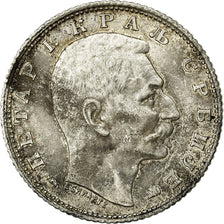 Munten, Servië, Peter I, Dinar, 1915, Paris, ZF, Zilver, KM:25.3