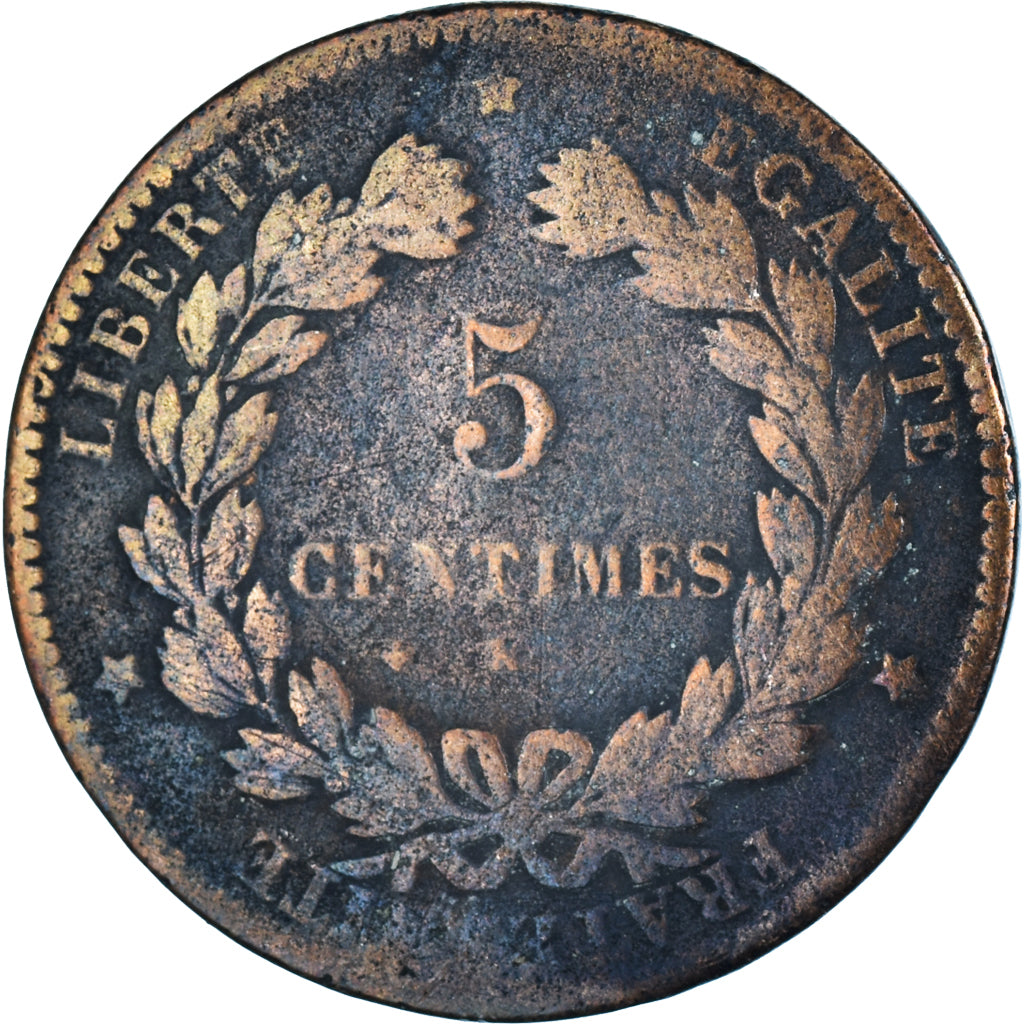 Moneta, Francja, 5 Centimes, 1874