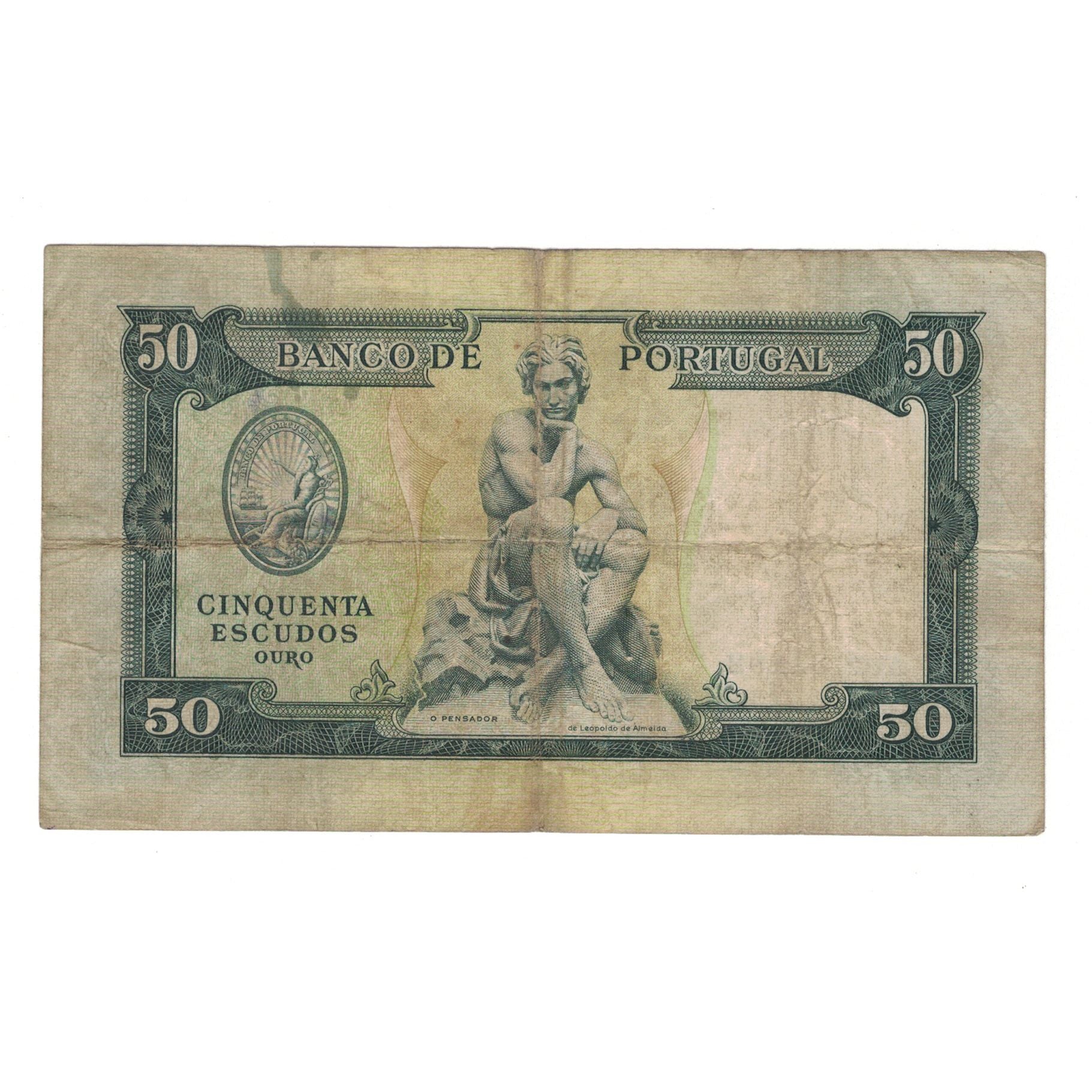 Billete, 50 Escudos, 1953, Portugal, 1953-04-28, KM:160, BC+