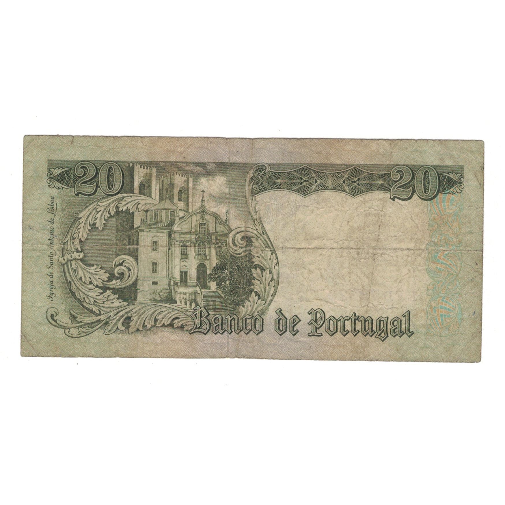 Billet, Portugal, 20 Escudos, 1954, 1954-05-26, KM:153a, TB