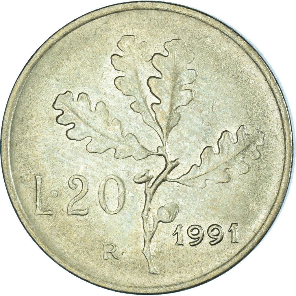 Moneta, Italia, 20 Lire, 1991