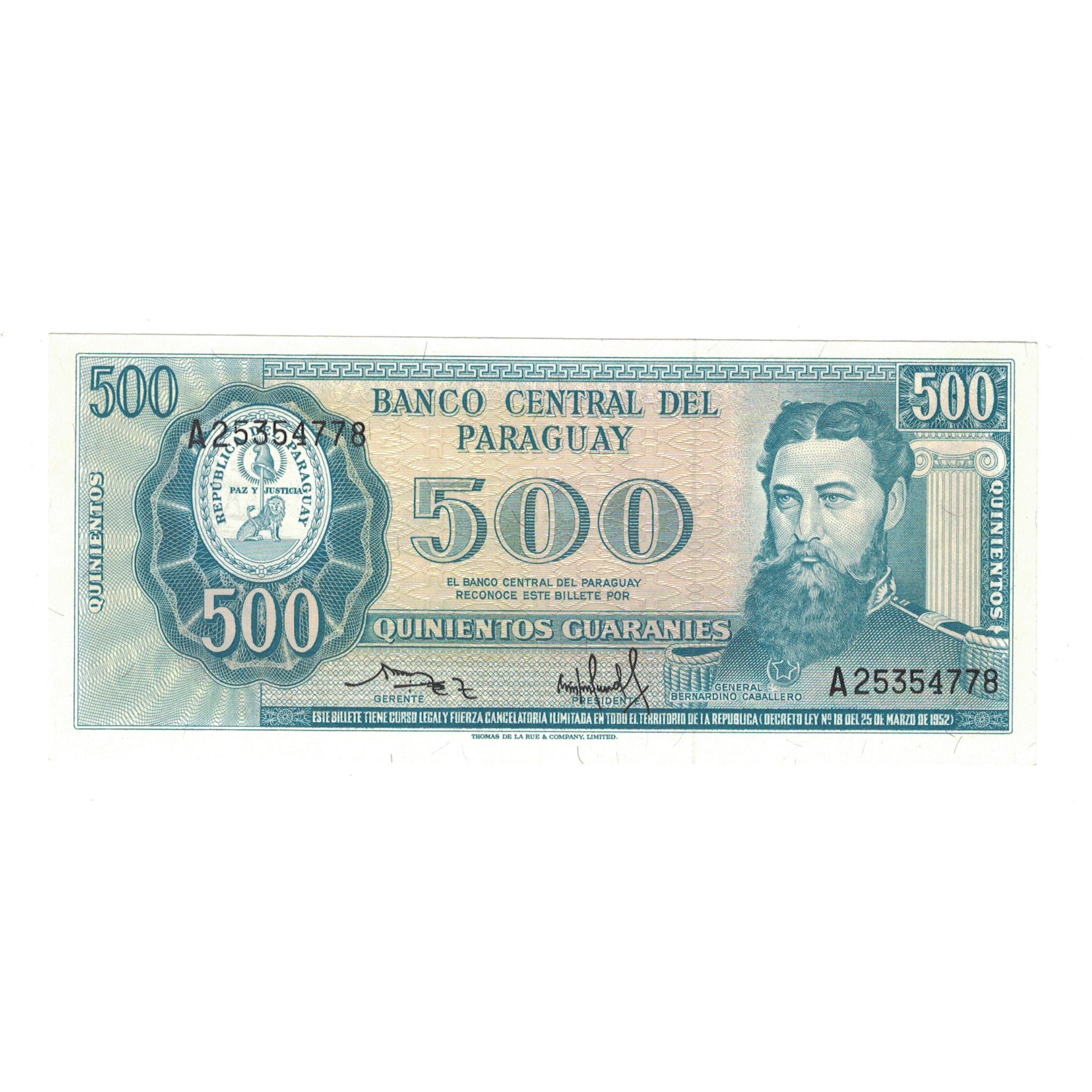 Banknote, Paraguay, 500 Guaranies, KM:200b, UNC(65-70)
