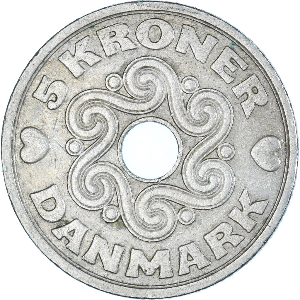 Munten, Denemarken, 5 Kroner, 1990