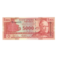 Nota, Paraguai, 5000 Guaranies, 2005, KM:223a, UNC(65-70)