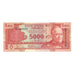 Nota, Paraguai, 5000 Guaranies, 2005, KM:223a, UNC(65-70)