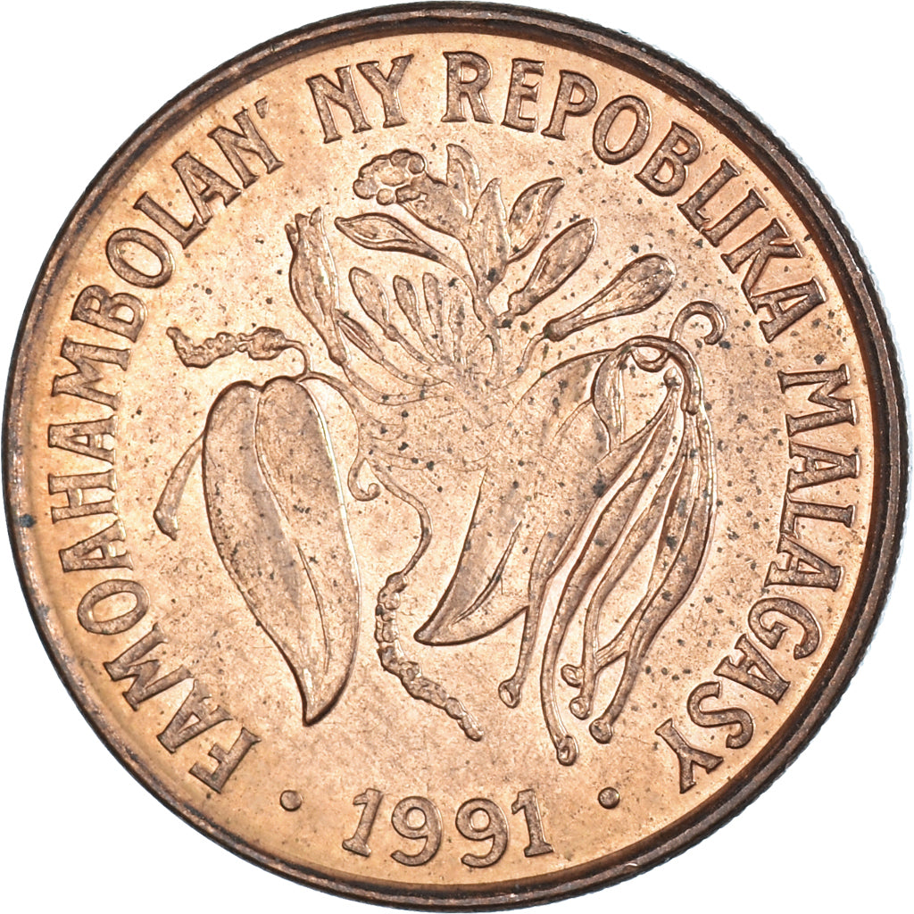 Monnaie, Madagascar, 10 Francs, 2 Ariary, 1991