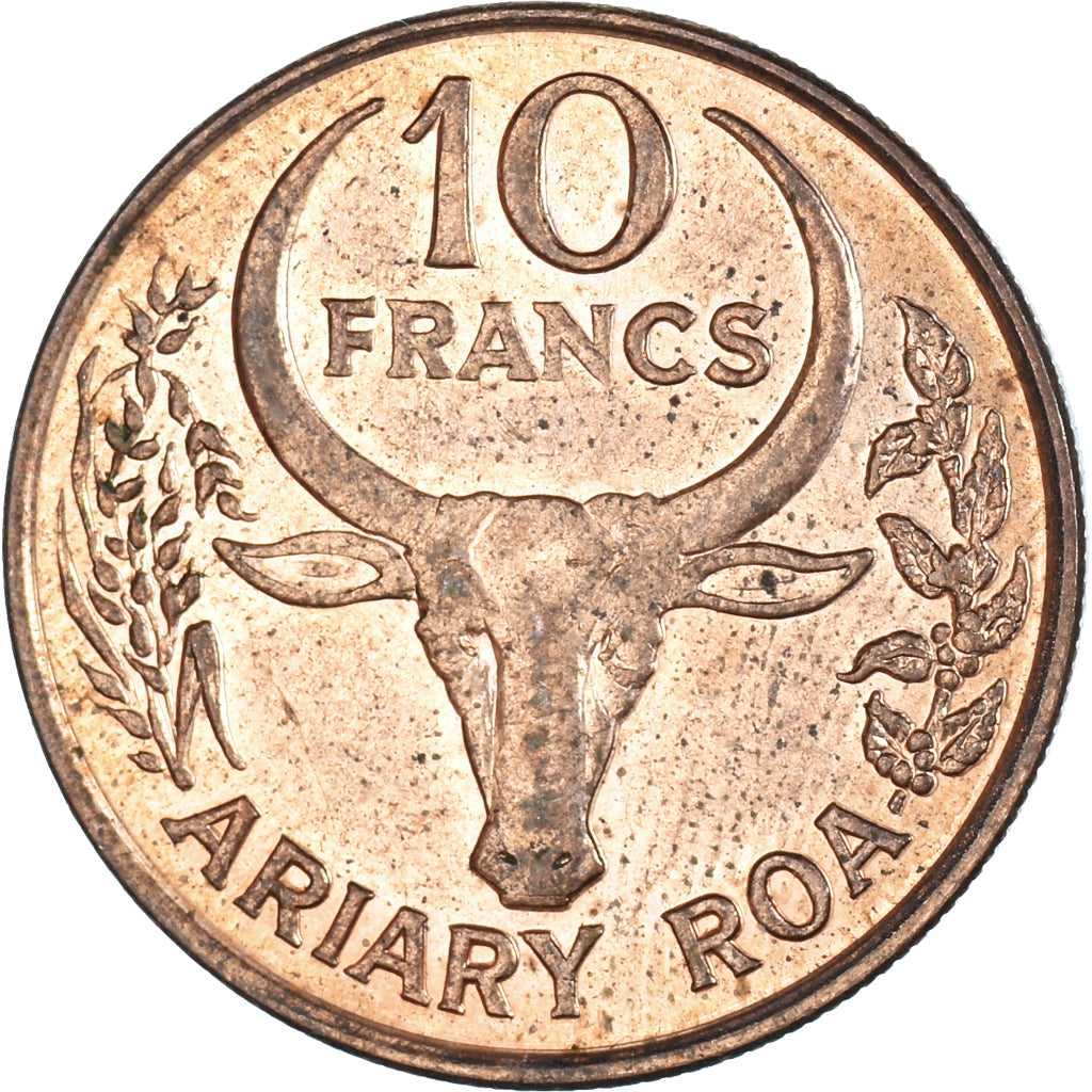 Monnaie, Madagascar, 10 Francs, 2 Ariary, 1991
