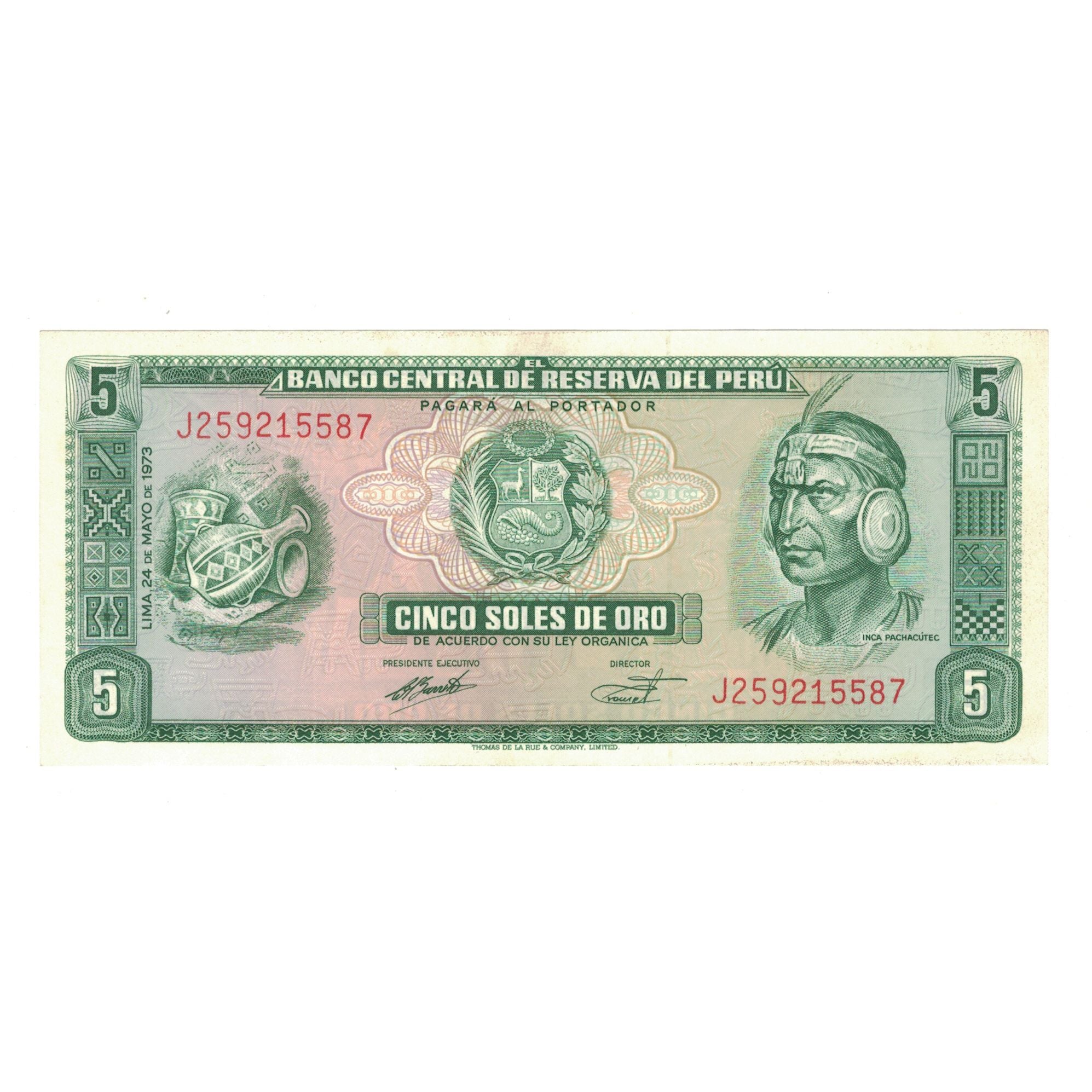 Banknote, Peru, 5 Soles De Oro, 1973, 1973-05-24, KM:99c, UNC(63)