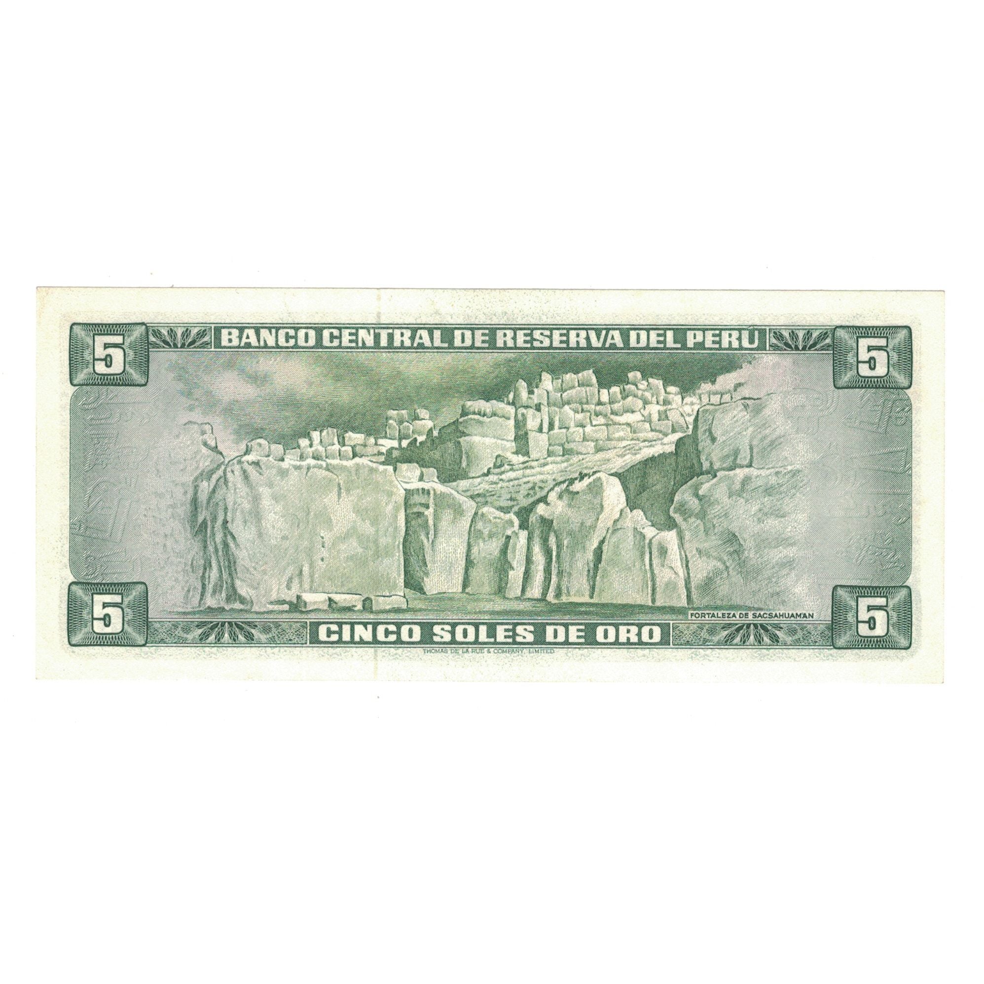 Banknote, Peru, 5 Soles De Oro, 1973, 1973-05-24, KM:99c, UNC(63)