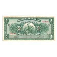 Banknote, Peru, 5 Soles De Oro, 1965, 1965-06-18, KM:83a, EF(40-45)
