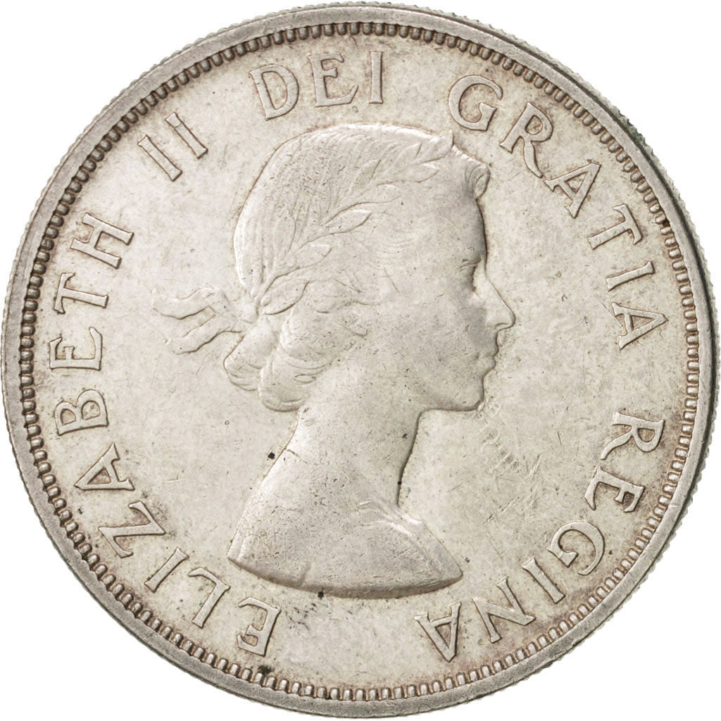 Canada Dollar 1958 Royal Canadian Mint KM:55 AU(55-58) Silver 36