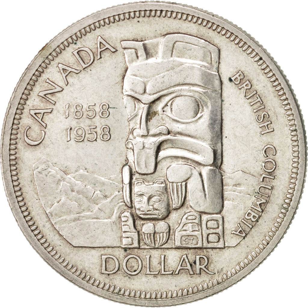 Canada Dollar 1958 Royal Canadian Mint KM:55 AU(55-58) Silver 36