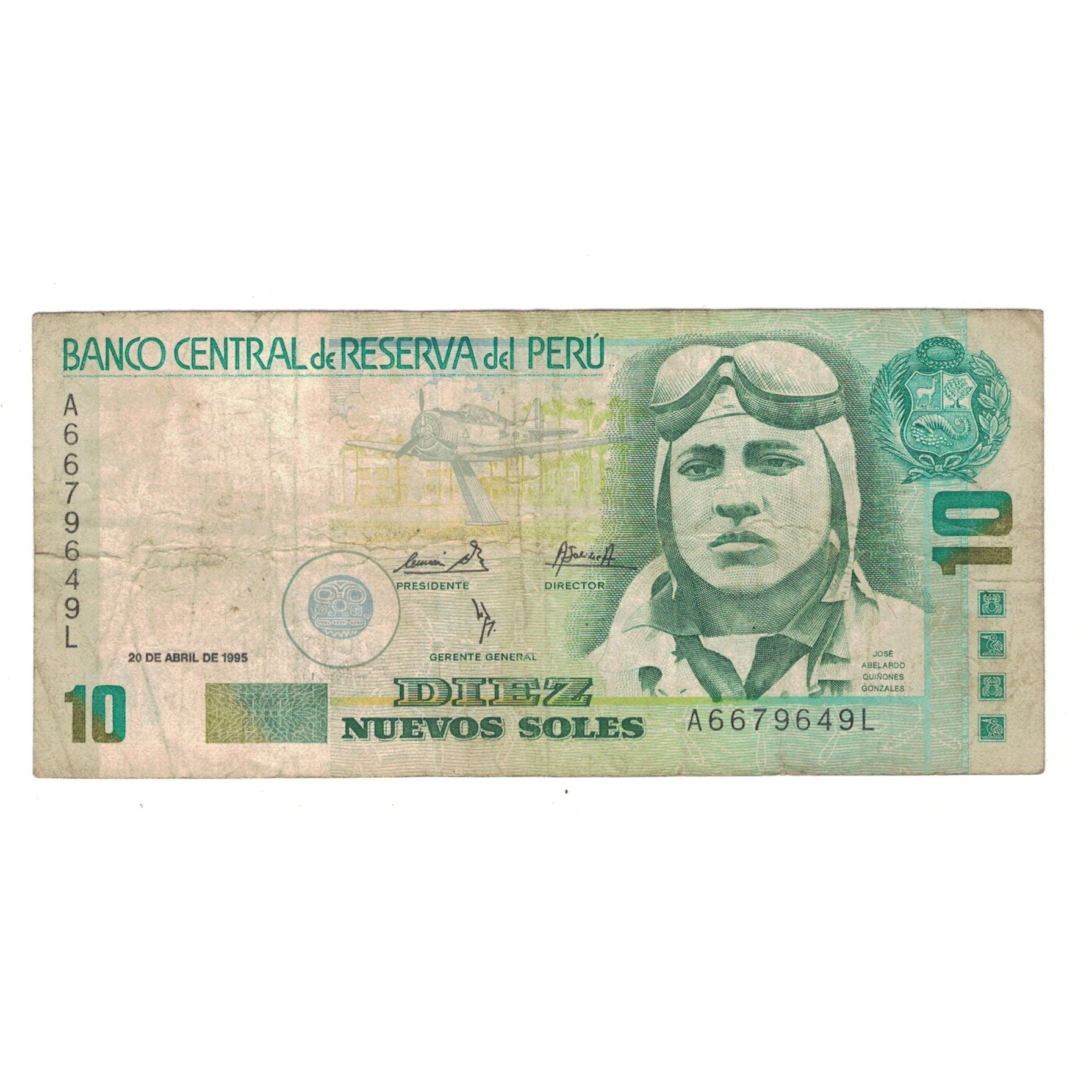 Banknote, Peru, 10 Nuevos Soles, 1995, 1995-04-20, KM:157, VF(20-25)