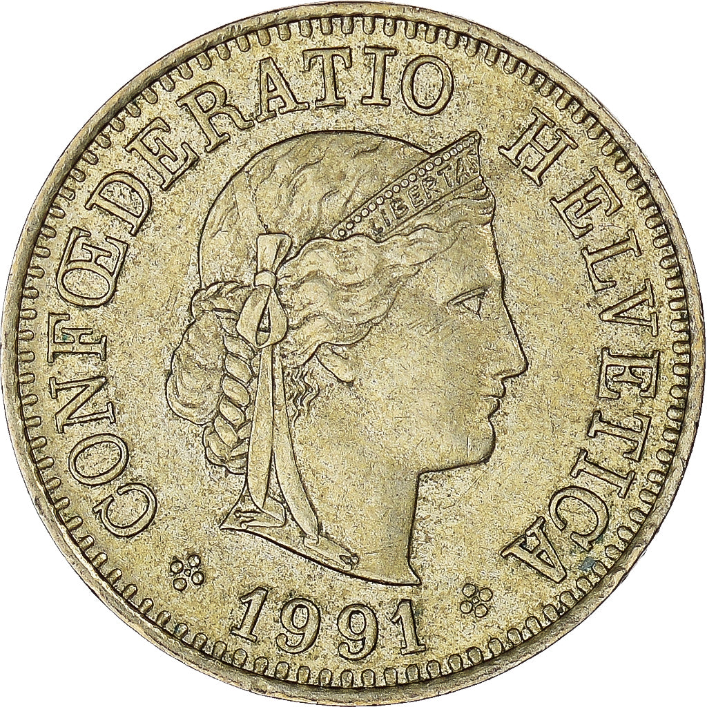 Monnaie, Suisse, 5 Rappen, 1991