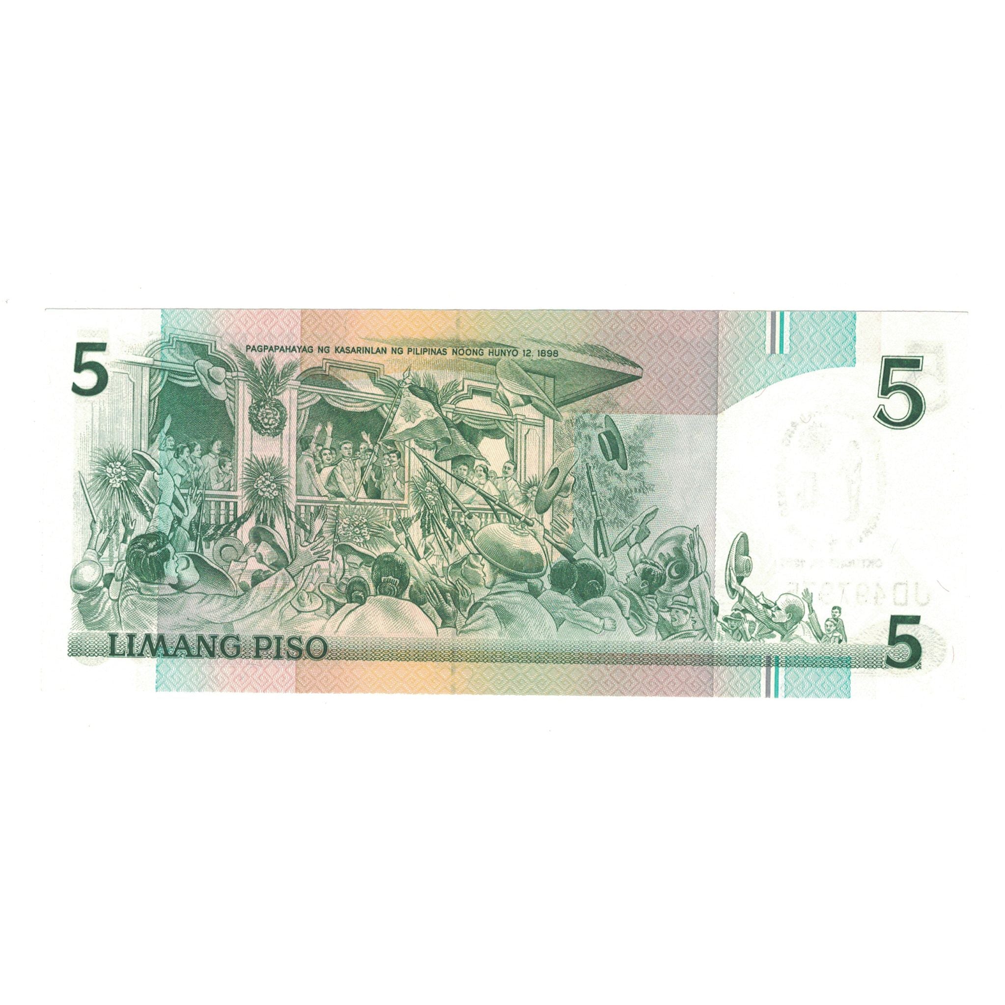 Nota, Filipinas, 5 Piso, KM:168b, UNC(65-70)