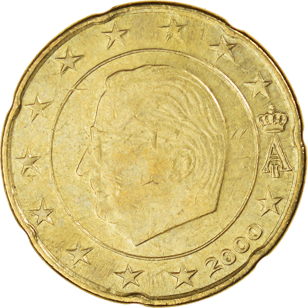 Moneda, Bélgica, 20 Euro Cent, 2000