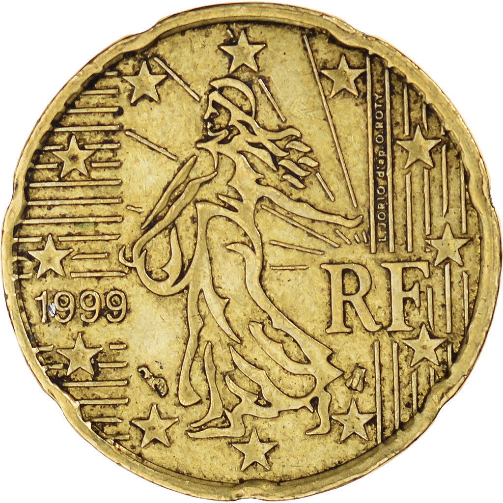 Moneda, Francia, 20 Euro Cent, 1999