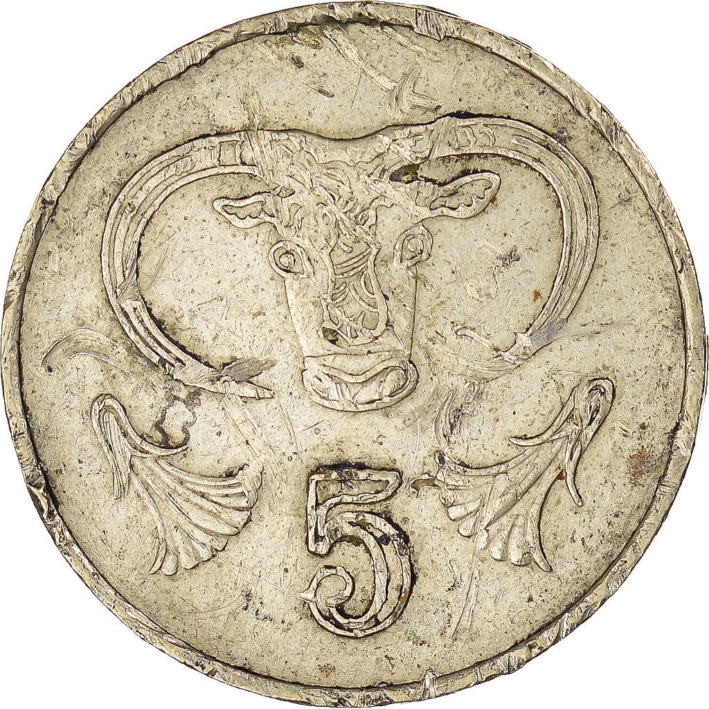Munten, Cyprus, 5 Cents, 1985