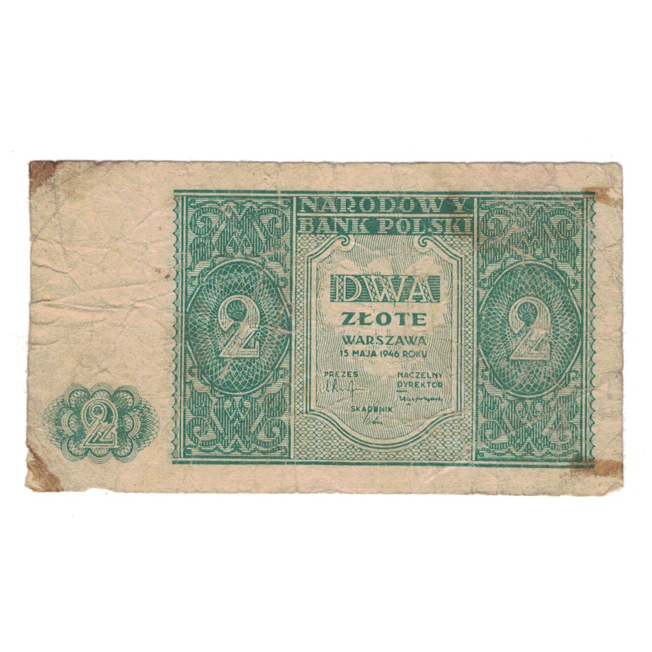 Banknote, Poland, 2 Zlote, 1946, 1946-05-15, KM:124, VG(8-10)