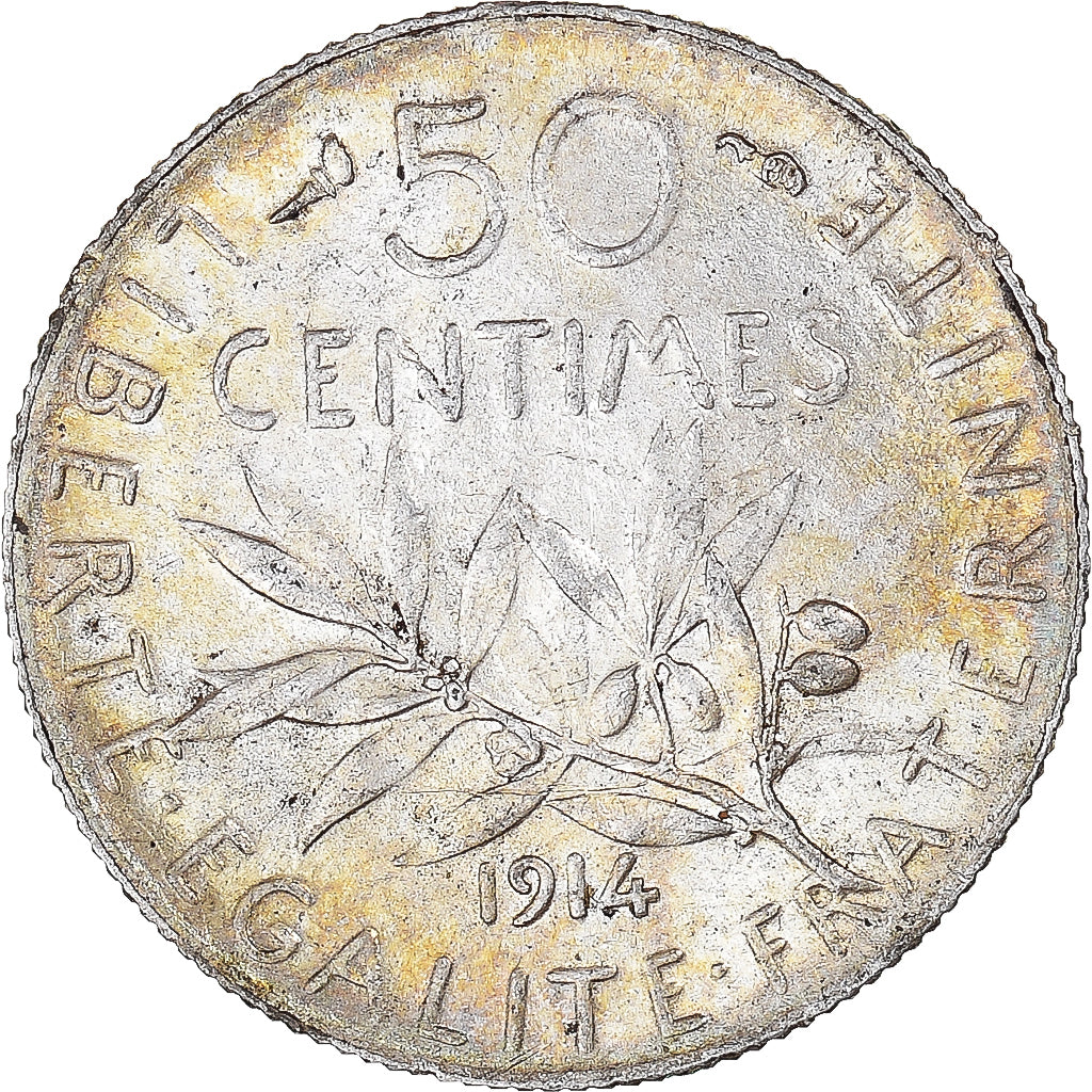 Coin, France, 50 Centimes, 1914