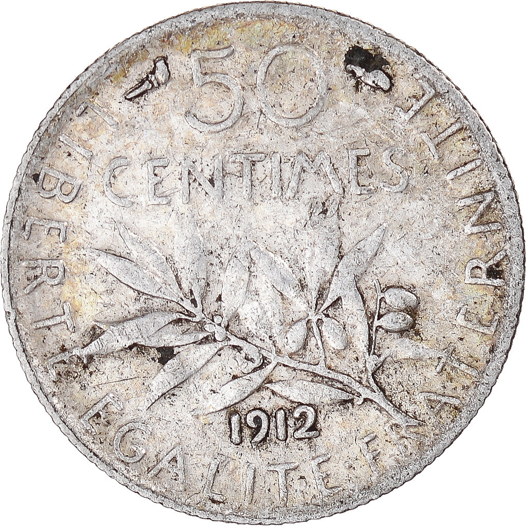 Monnaie, France, 50 Centimes, 1912